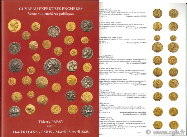 Numismatique, vente aux enchères publiques, 15 avril 2008 PARSY T.