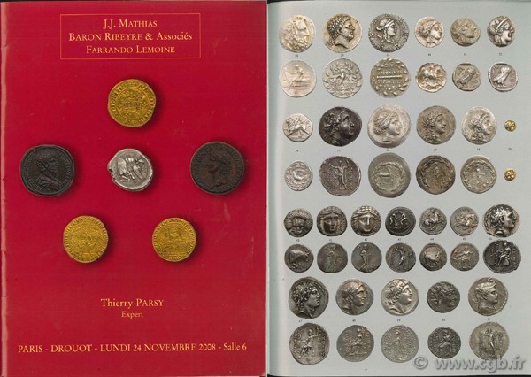 Numismatique, vente aux enchères publiques, 24 novembre 2008 PARSY T.
