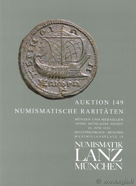 Auktion 149, numismatische raritäten, Numismatik Lanz Münzen LANZ H.