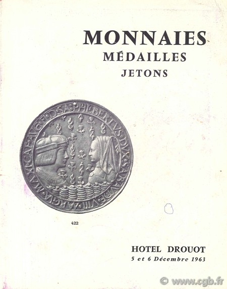 Monnaies, médailles, jetons, 5 et 6 décembre 1963 BOURGEY É.