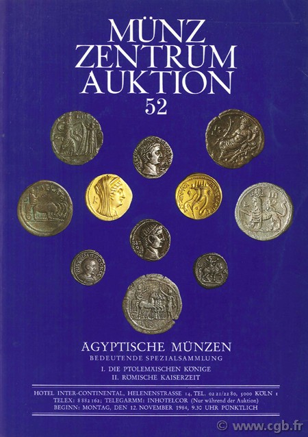 Münzzentrum auktion 52, Agyptische Münzen 