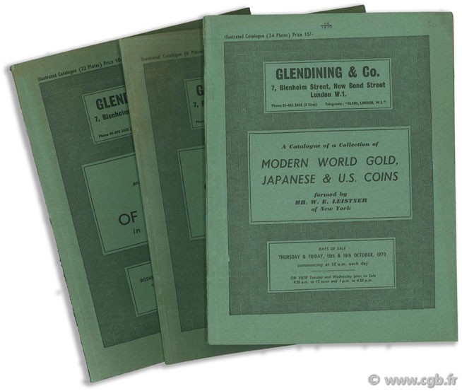 Lot de trois catalogues Glendining & Co. 