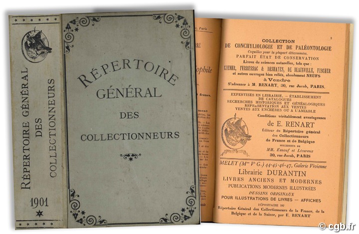 Répertoire général des collectionneurs et des principaux artistes, lettrés, savants et curieux de la France, la Belgique et la Suisse E. RENART