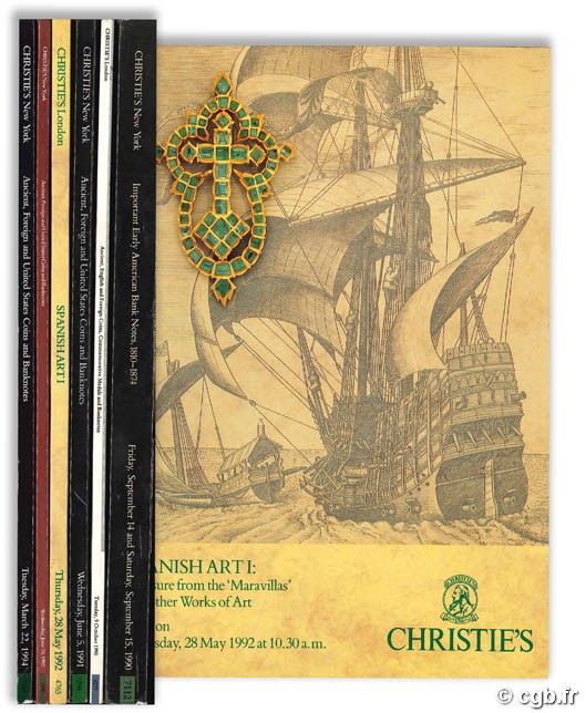 Lot de six catalogues Christie s de 1990 à 1994 Collectif