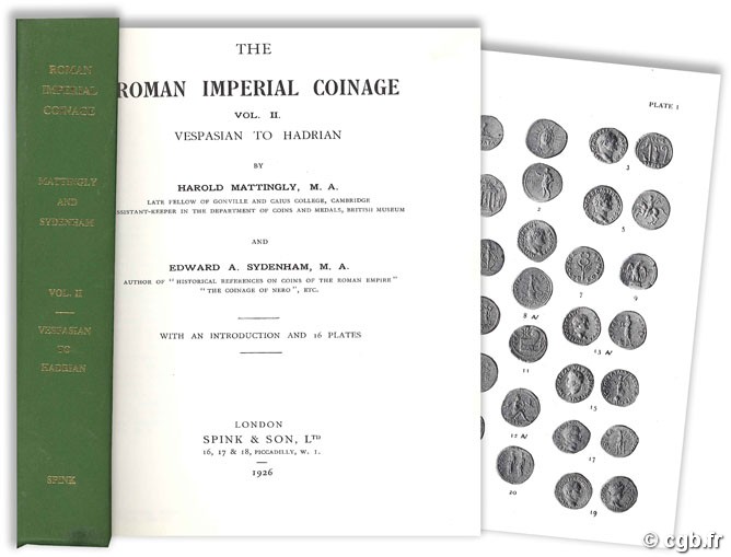 The Roman Imperial Coinage Vol. II. Vespasian to Hadrian MATTINGLY H., SYDENHAM E.-A.