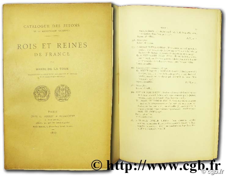 Catalogue des jetons des rois et reines de France La TOUR H. de