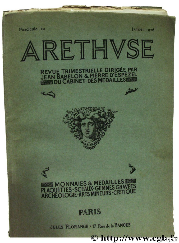 Revue Aréthuse, fascicule 10 BABELON J., D ESPEZEL P.