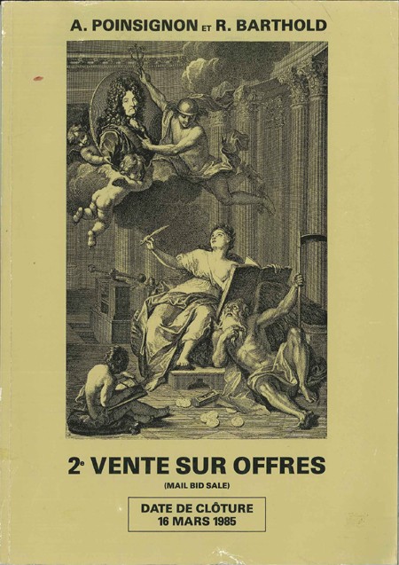 France numismatique, 2ème vente sur offres, 16 mars 1985 BARTHOLD R., POINSIGNON A. 