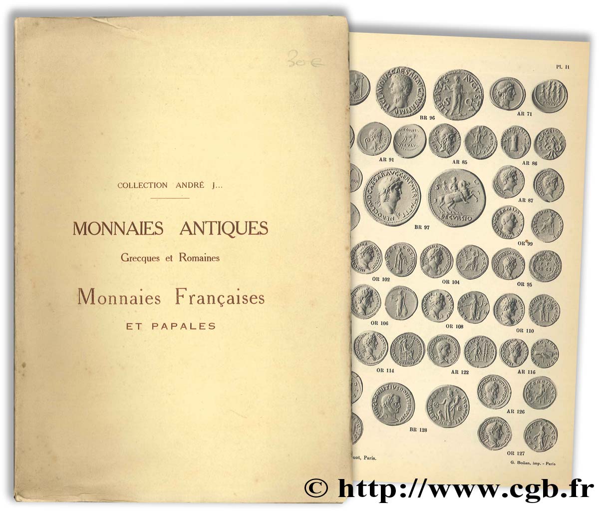 Collection André J... - Monnaies antiques, Grecques et Romaines - Monnaies Françaises et papales BOURGEY E.