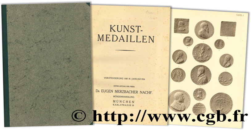 Kunstmedaillen - Versteigerung am 10. Januar 1914 Dr. Eugen MERZBACHER Nachf.