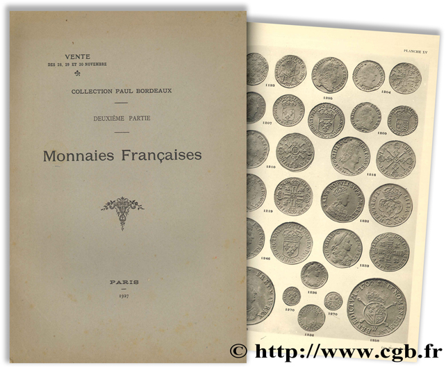 Collection Paul Bordeaux, deuxième partie : Monnaies Françaises  FEUARDENT M.