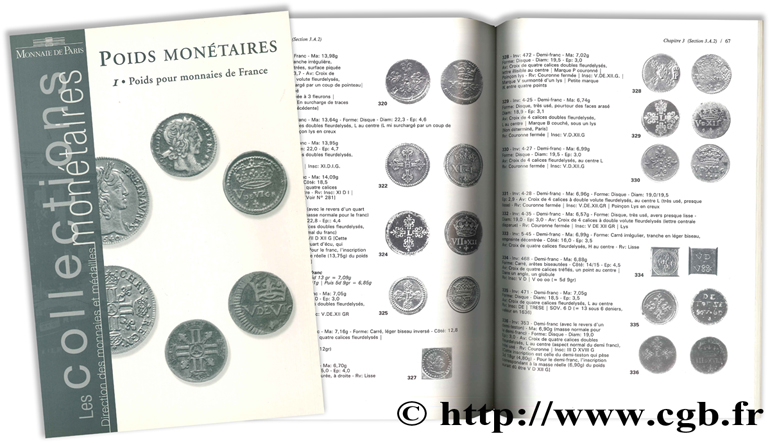 Poids monétaires - I. Poids pour monnaies de France POMMIER A.
