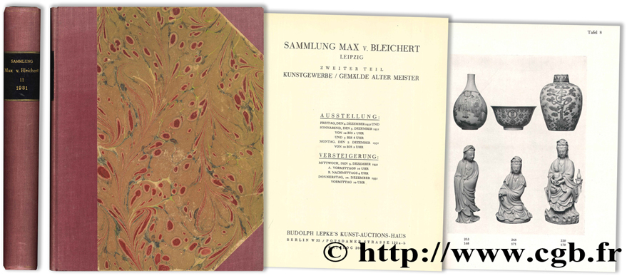 Compilation de quatre ventes allemandes 1928 - 1931 
