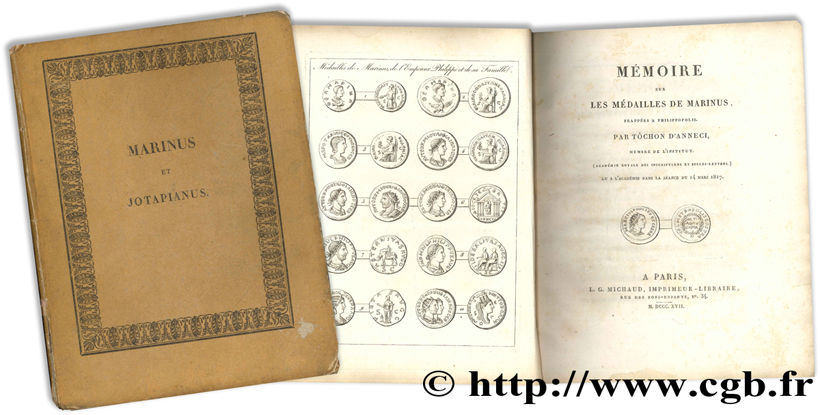 Médailles de Marinus et de Jotapianus TOCHON J.-F.