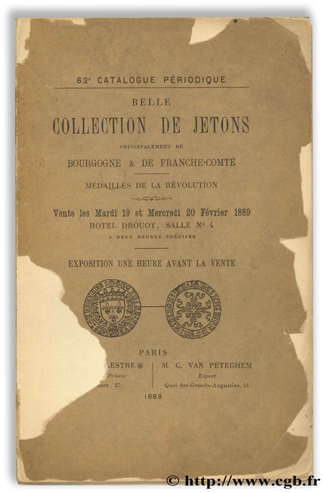Belle collection de jetons principalement de Bourgogne & de Franche-Comté - Médailles de la Révolution van PETEGHEM C.