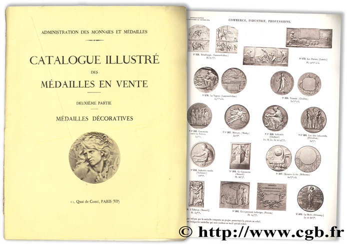 Catalogue illustré des médailles en vente - Deuxième partie - Médailles décoratives Administration des Monnaies et Médailles