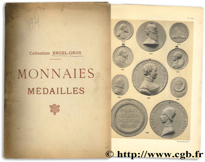 Catalogue des monnaies grecques et romaines, médailles artistiques françaises et étrangères composant la  collection Engel-Gros  FEUARDENT, LEMAN H.
