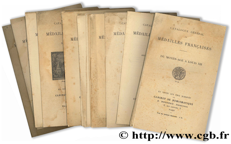 Catalogue général de médailles françaises - Compilation BOUDEAU E.