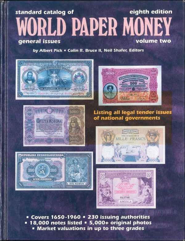 World paper money (1961-2002), 8e édition PICK Albert