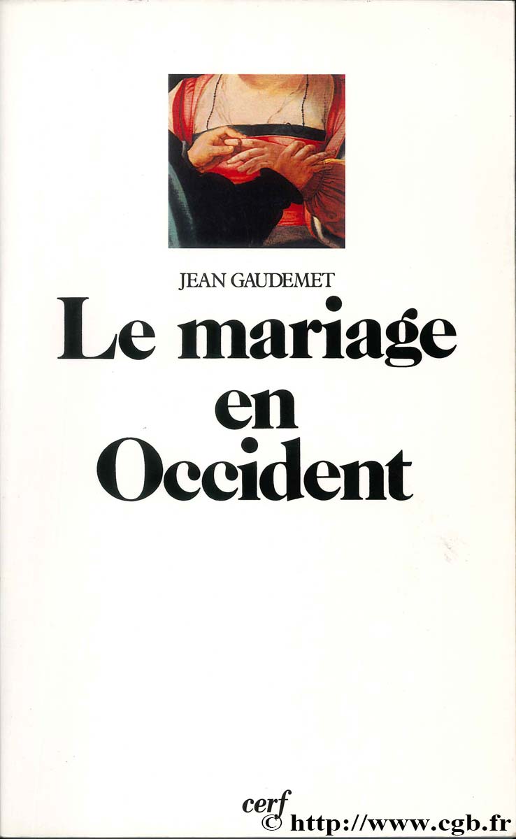 Le Mariage en Occident GAUDEMET Jean