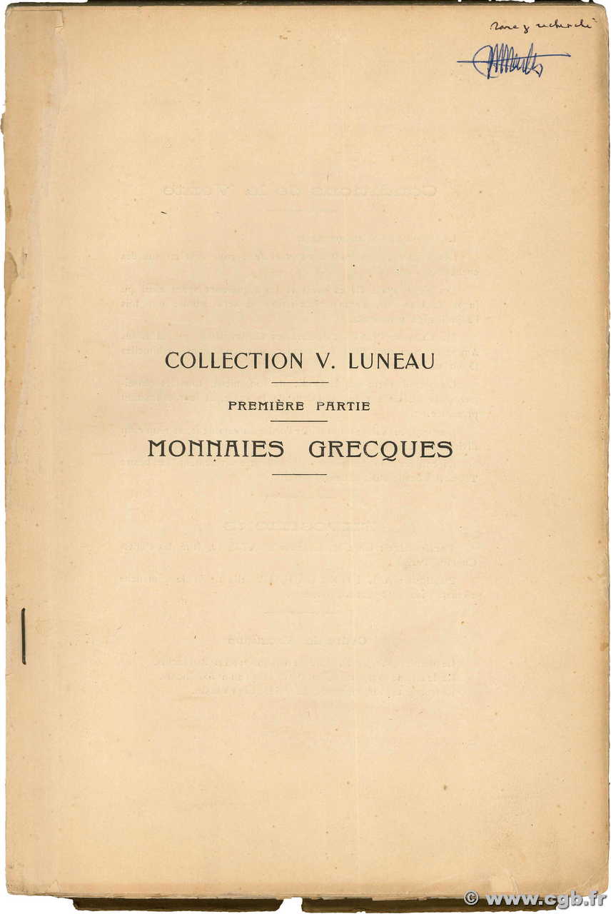 Collection V. Luneau - Monnaies grecques antiques PLATT C.