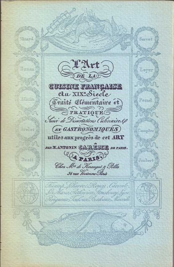 Art de la cuisine française au XIXe siècle (1 volume) PLUMMEREY