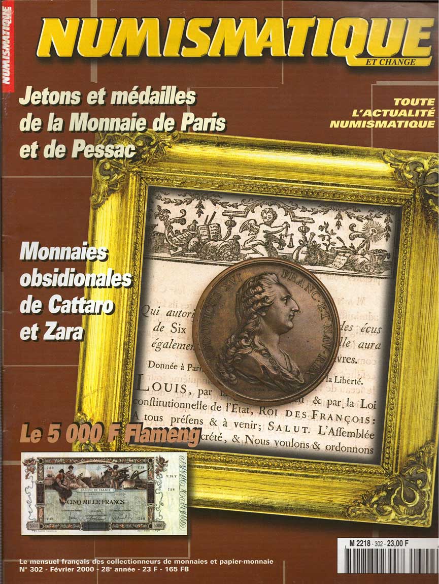 Numismatique et change n°302 FEVRIER 2000 NUMISMATIQUE ET CHANGE