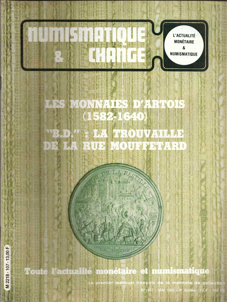 Numismatique & Change n°107 - MAI 1982 NUMISMATIQUE ET CHANGE