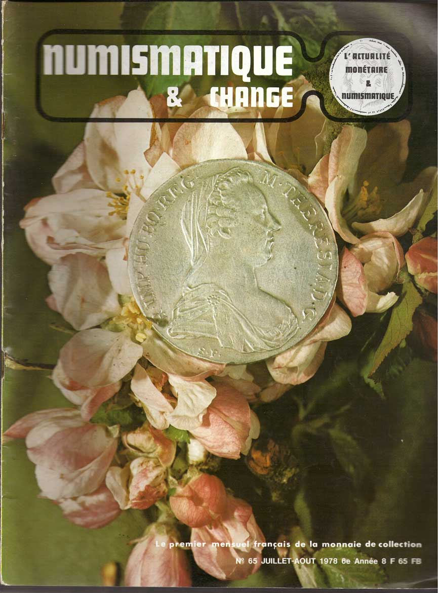 Numismatique & Change n°65 - Juillet-aout 1978 NUMISMATIQUE ET CHANGE