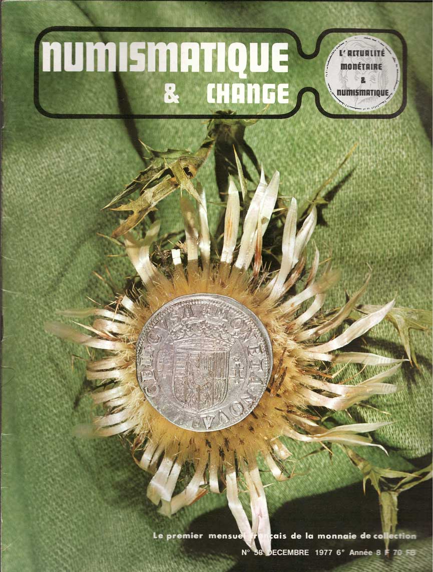Numismatique & Change n°58 - décembre 1977 NUMISMATIQUE ET CHANGE