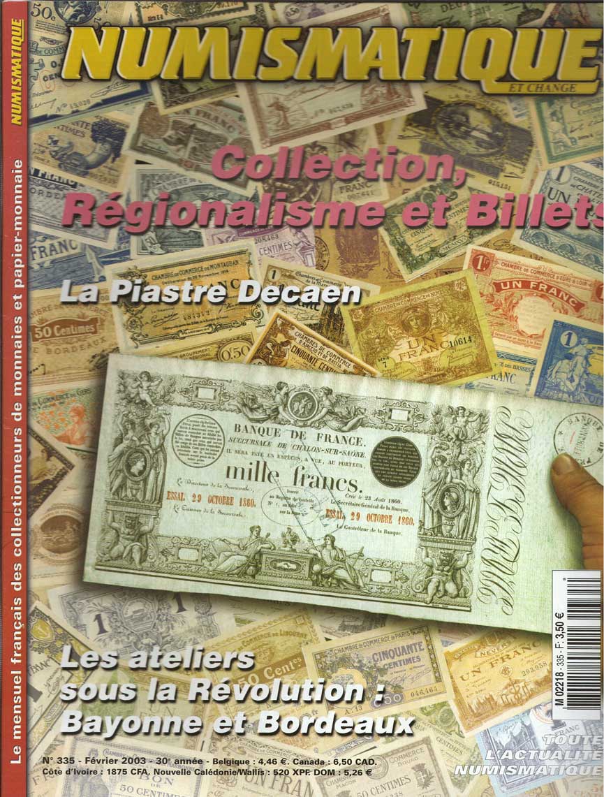 Numismatique & Change n°335 NUMISMATIQUE ET CHANGE