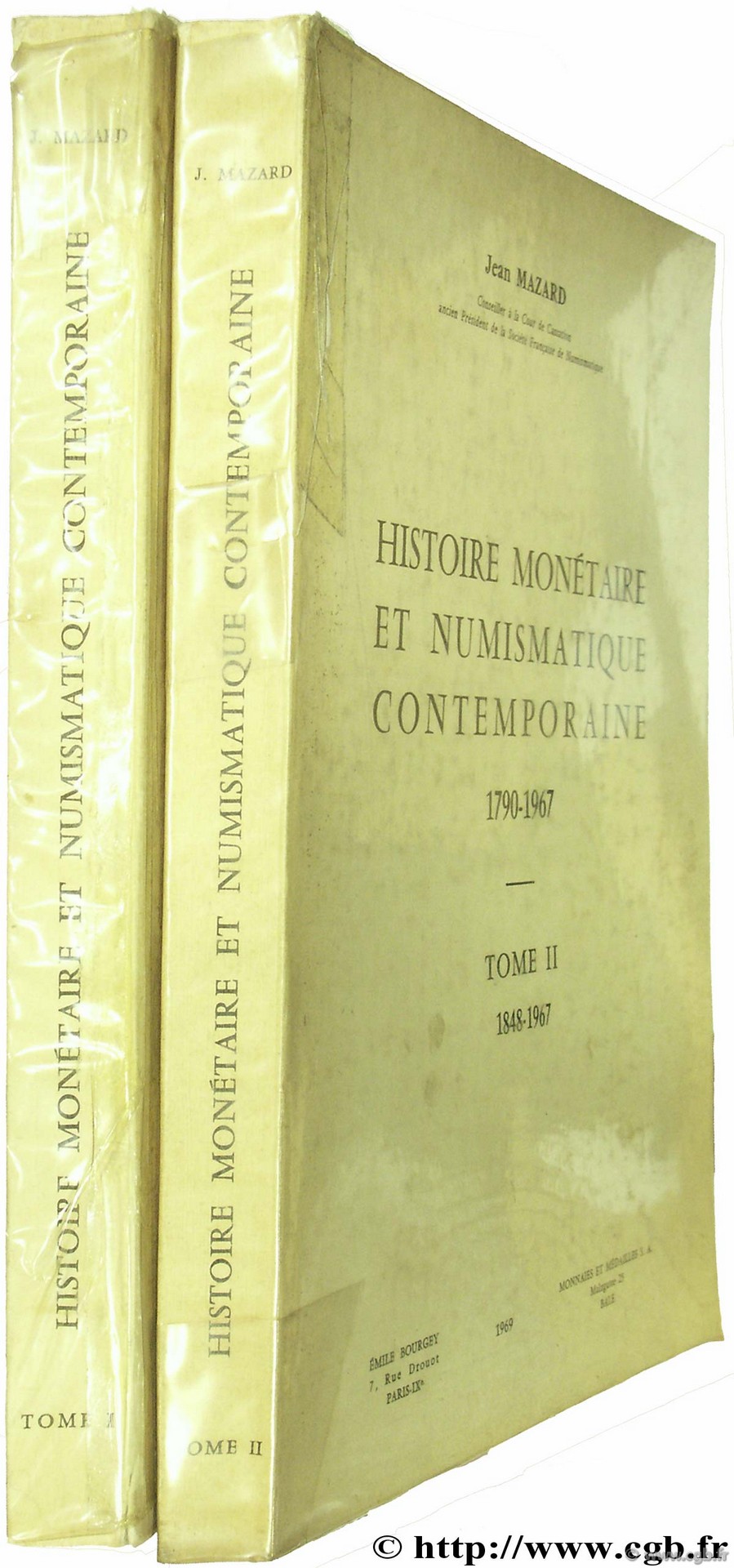 Histoire monétaire et numismatique contemporaine 1790-1967 MAZARD J.