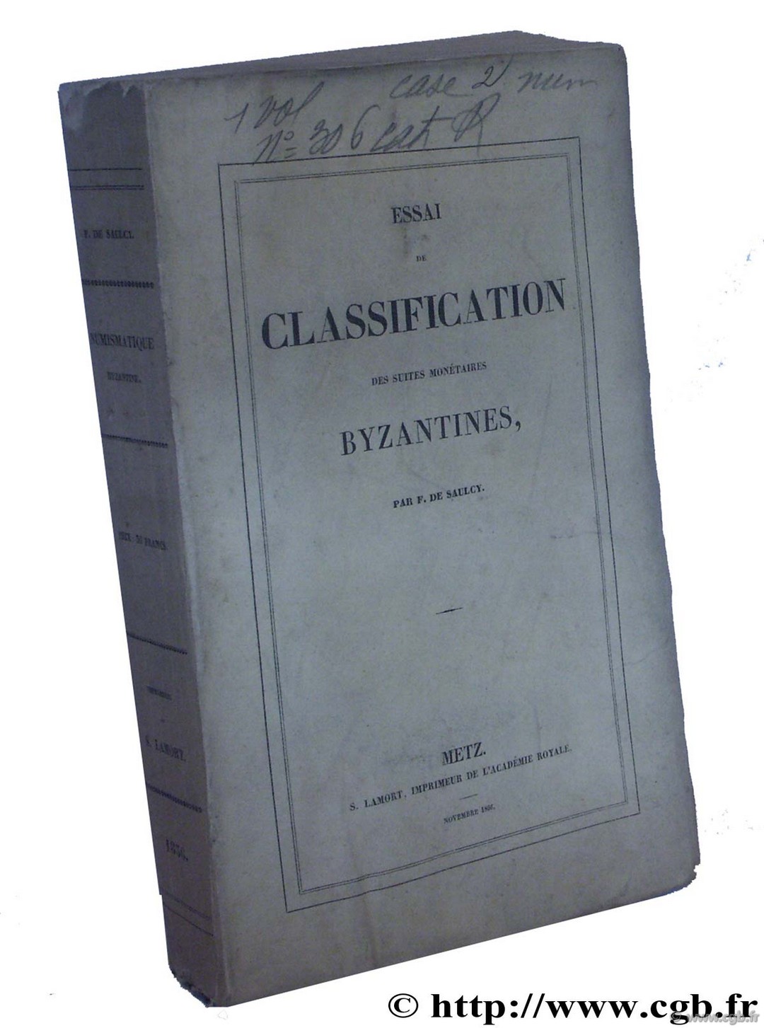 Essai de classification des suites monétaires byzantines SAULCY F. de