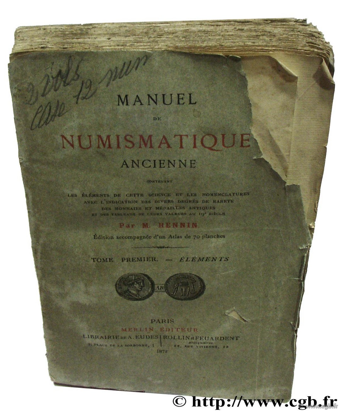 Manuel de numismatique ancienne HENNIN M.