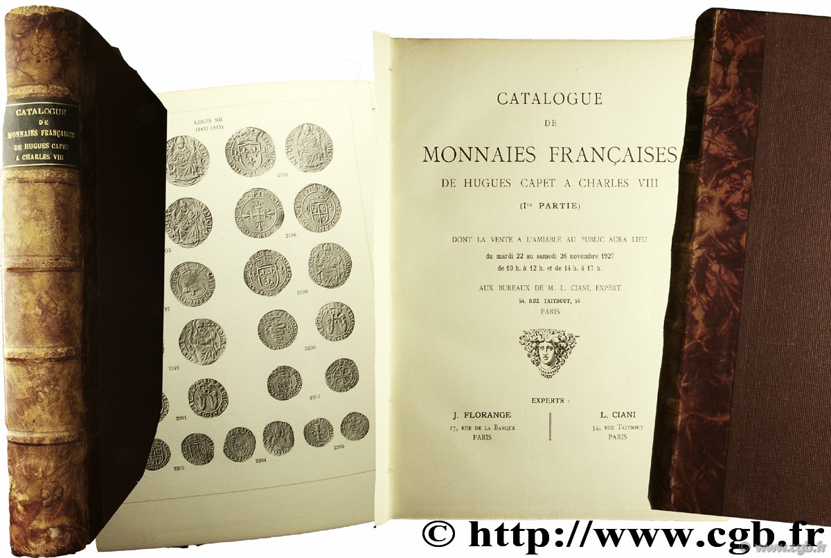 Catalogue de monnaies françaises  FLORANGE J., CIANI L.