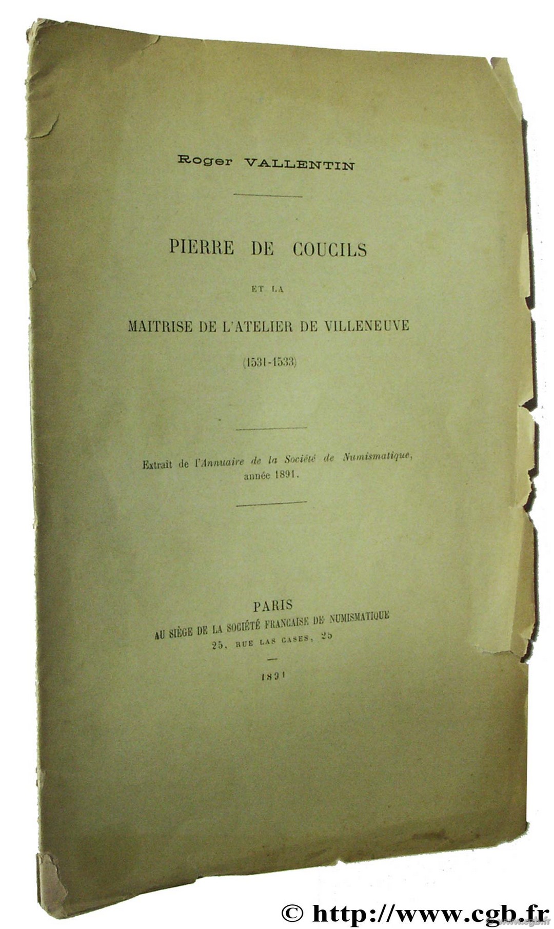 Pierre de Coucils et la maitrise de l atelier de Villeneuve (1531-1533) VALLENTIN R.