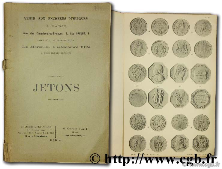 Catalogue de jetons PLATT C.