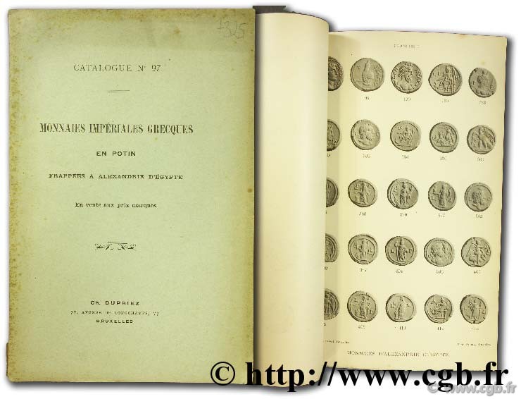 Monnaies impériales grecques en potin frappées à Alexandrie d Egypte DUPRIEZ C.