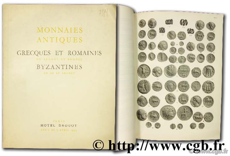 Monnaies antiques grecques et romaines en argent et bronze, byzantines en or et argent VINCHON J.