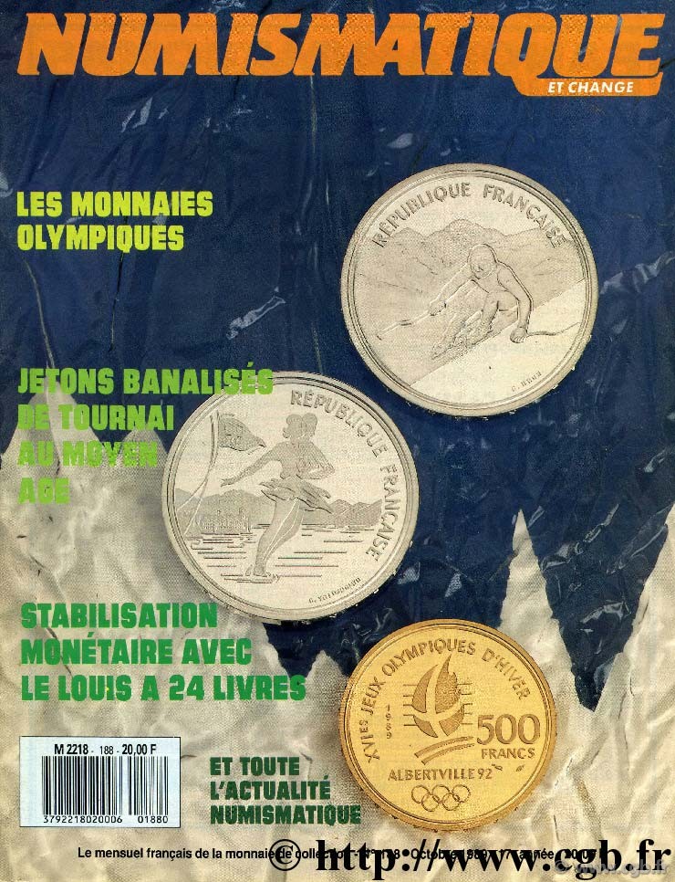 Numismatique & Change n°188 - octobre - 1989 NUMISMATIQUE ET CHANGE