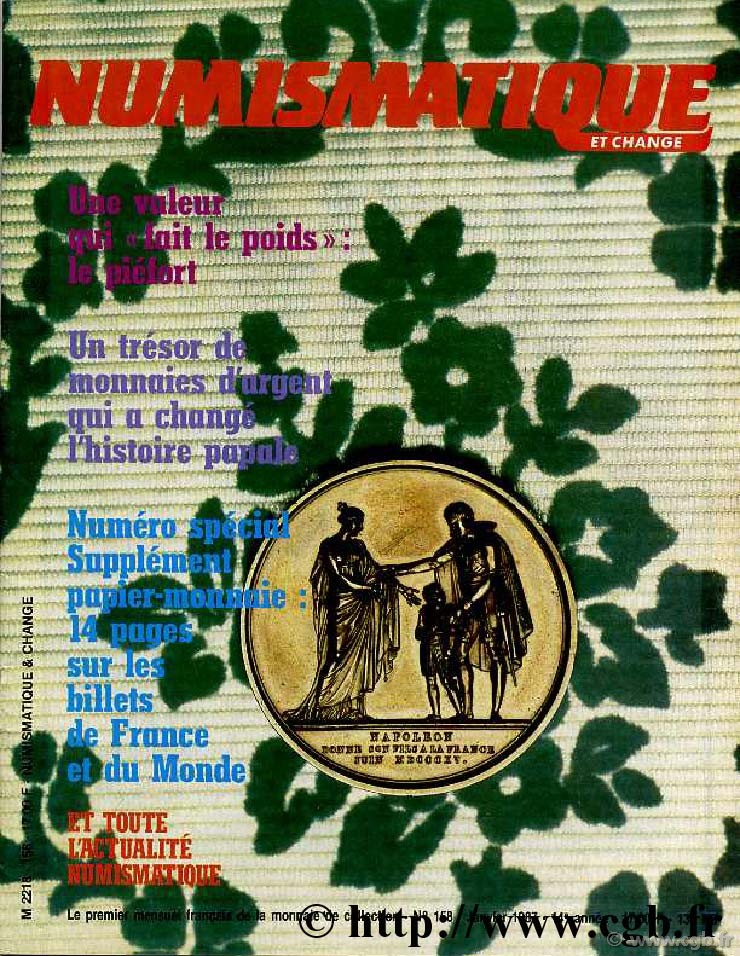 Numismatique & Change n°158 - janvier 1987 NUMISMATIQUE ET CHANGE