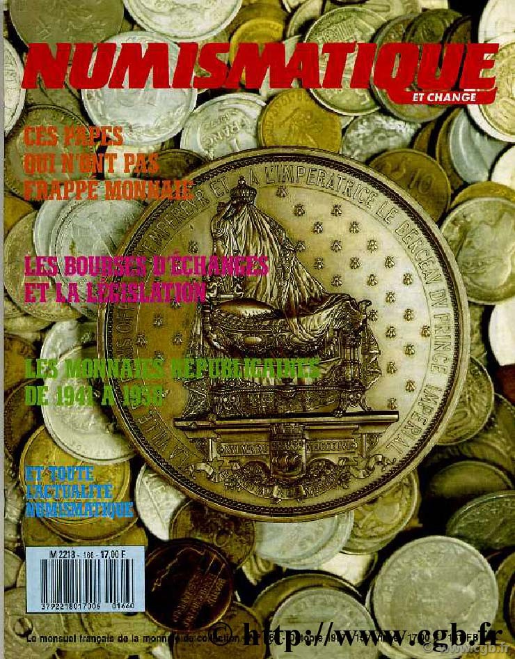 Numismatique & Change n°166 - octobre 1987 NUMISMATIQUE ET CHANGE