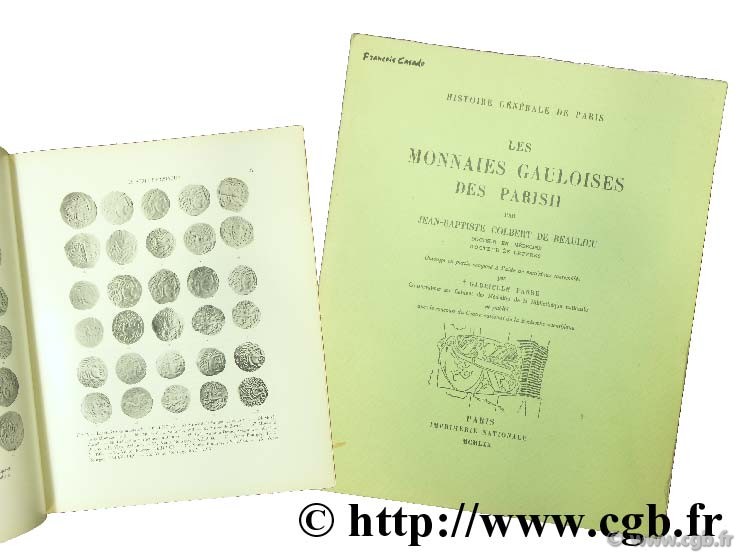 Les monnaies gauloises des Parisii COLBERT DE BEAULIEU J.-B.
