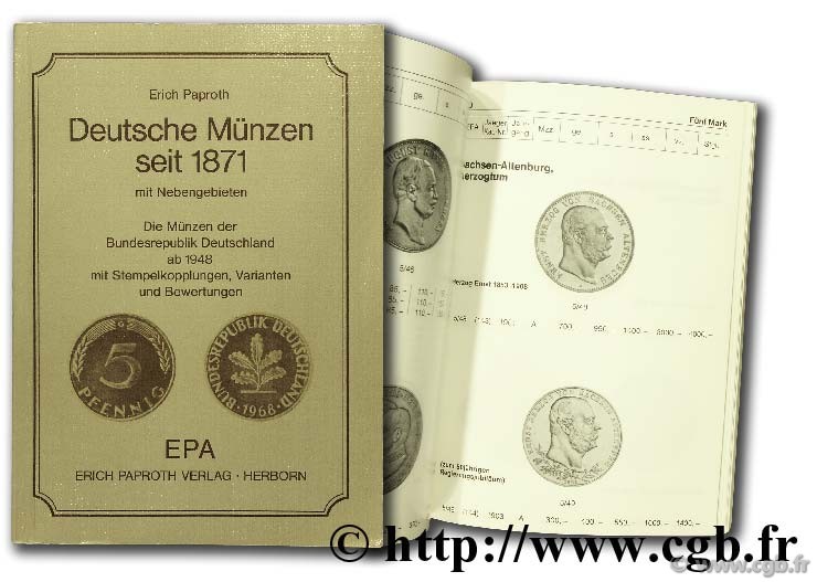 Deutschen münzen seit 1871 PAPROTH E.