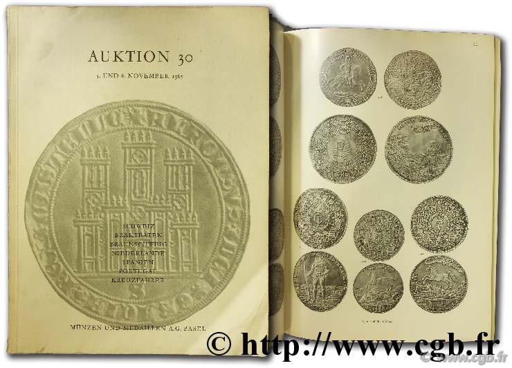 Monnaies et Médailles 30 - 5 et 6 novembre 1965 - Schweiz - Brakteaten - Braunschweig - Niederlande - Spanien - Portugal - Kreuzfahrer 