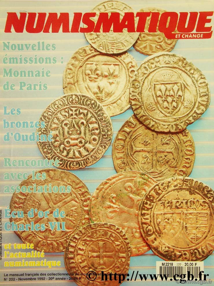 Numismatique et change n°222, novembre 1992 NUMISMATIQUE ET CHANGE