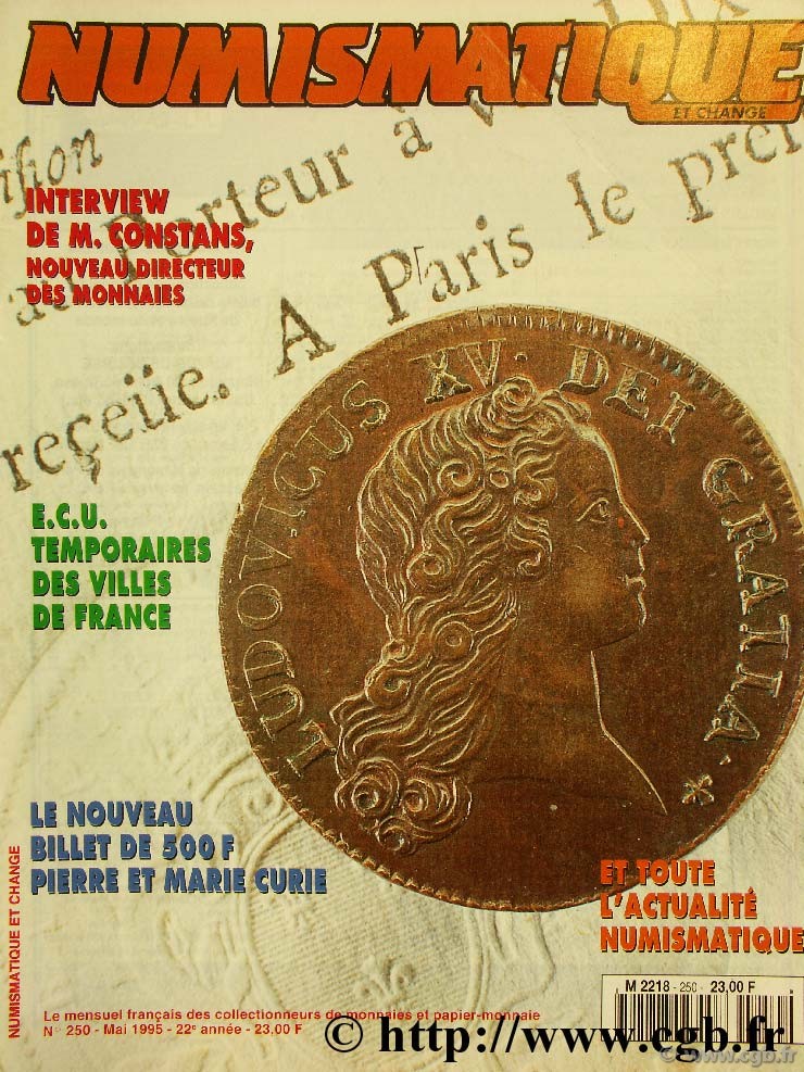 Numismatique et change n°250, mai 1995 NUMISMATIQUE ET CHANGE
