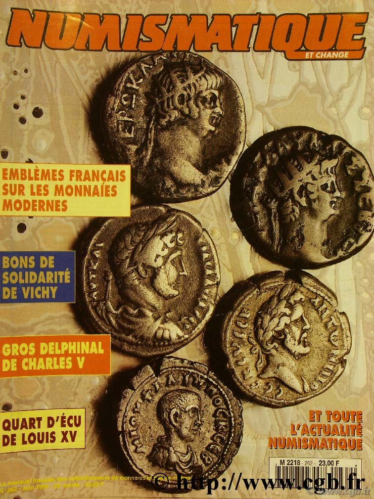 Numismatique et change n°262, juin 1996 NUMISMATIQUE ET CHANGE