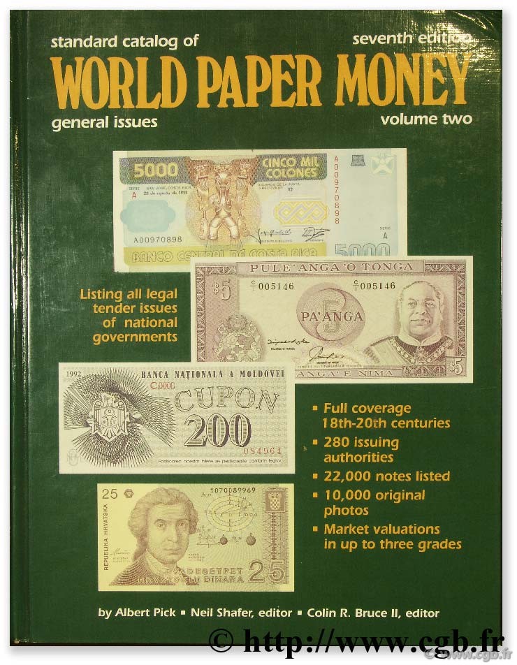 World Paper Money, general issues CUHAJ G.-S.