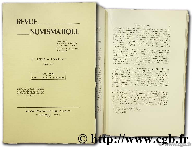 Revue Numismatique 1965, VIème série  